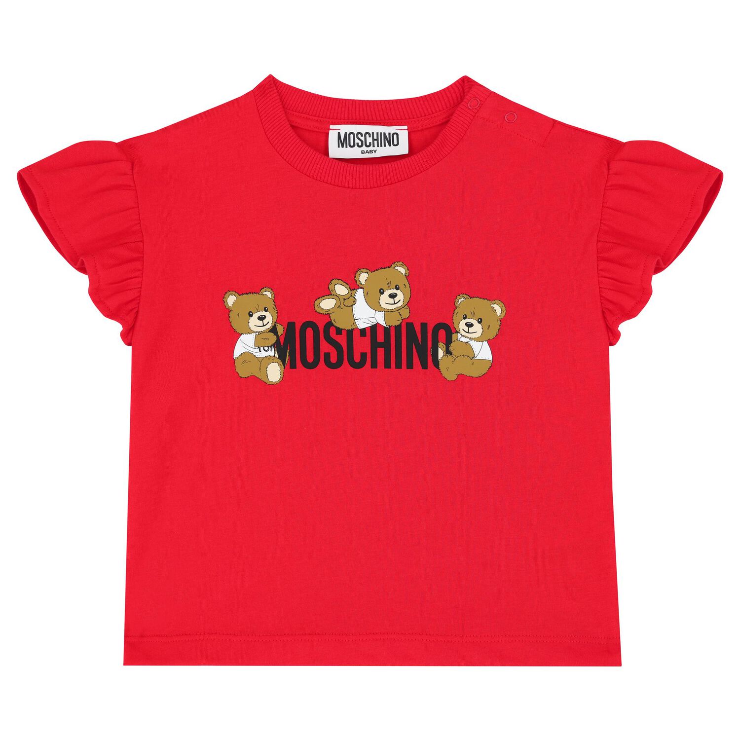 طقم تنورة بنات بالشعار باللون الأحمر والأبيض, 2, hi-res