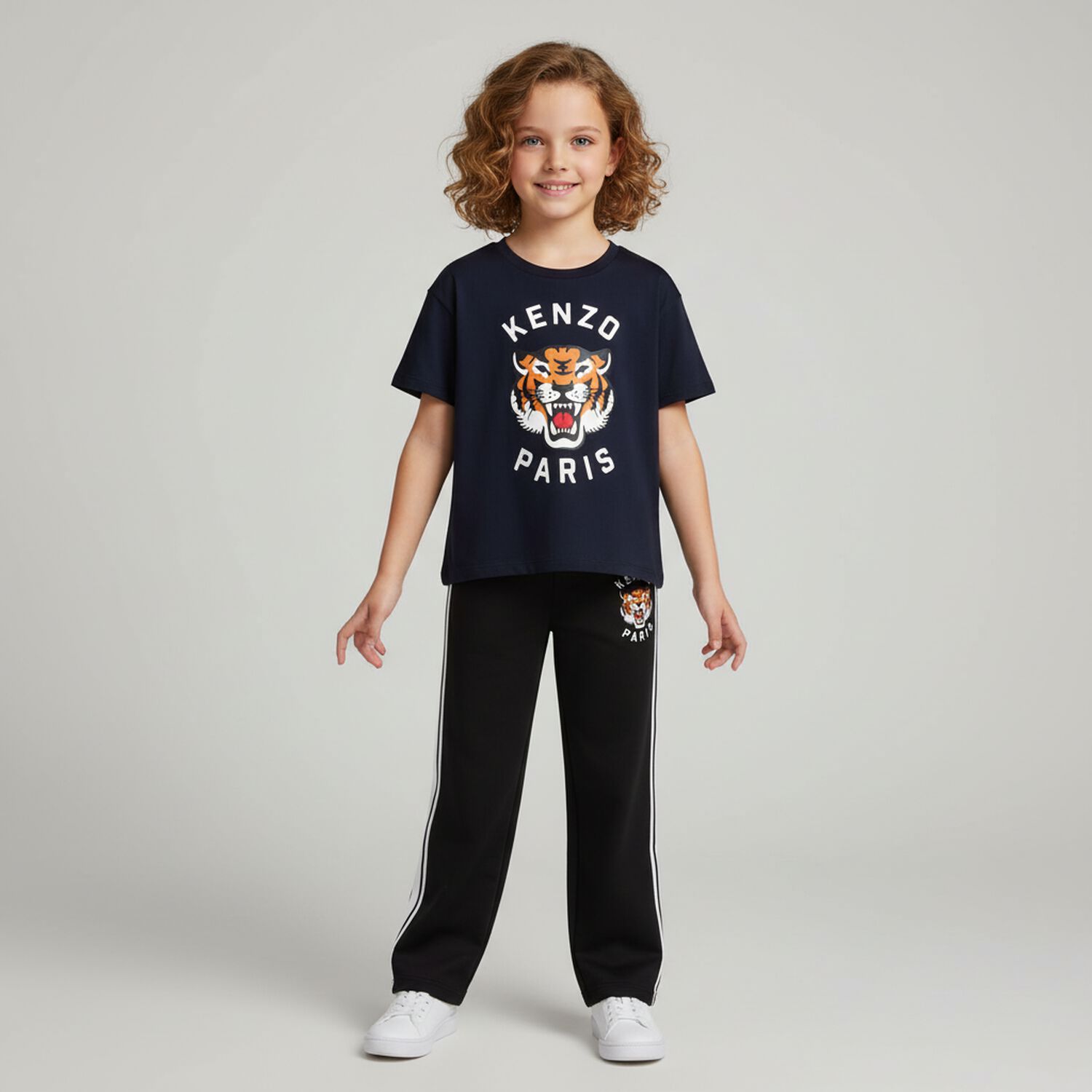 Navy Blue Tiger Logo T-Shirt, 4, hi-res