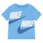 Younger Boys Blue Logo Shorts Set, 1, hi-res