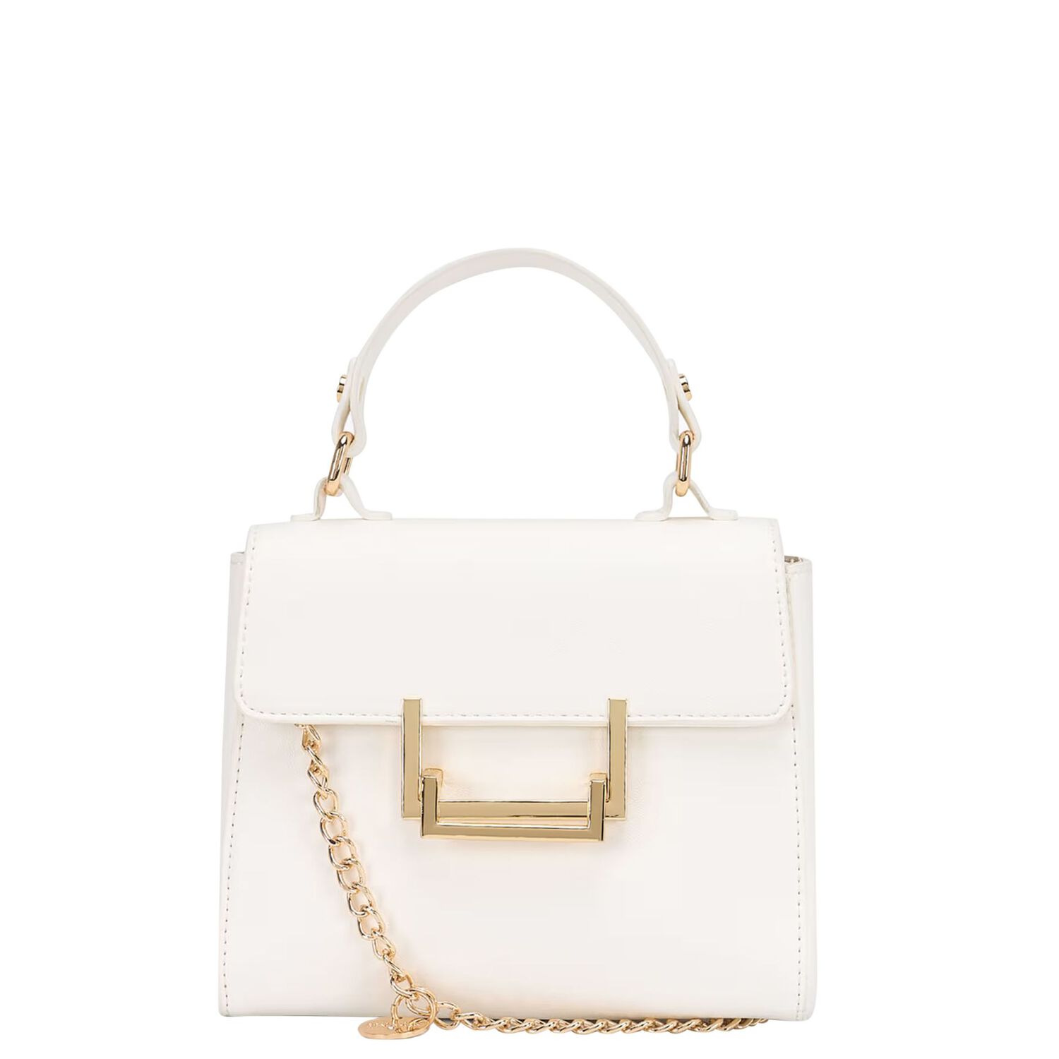 Girls White Leather Handbag, 1, hi-res