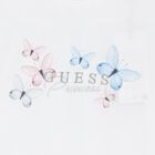 تي شيرت بنات بالشعار باللون الأبيض , 1, hi-res