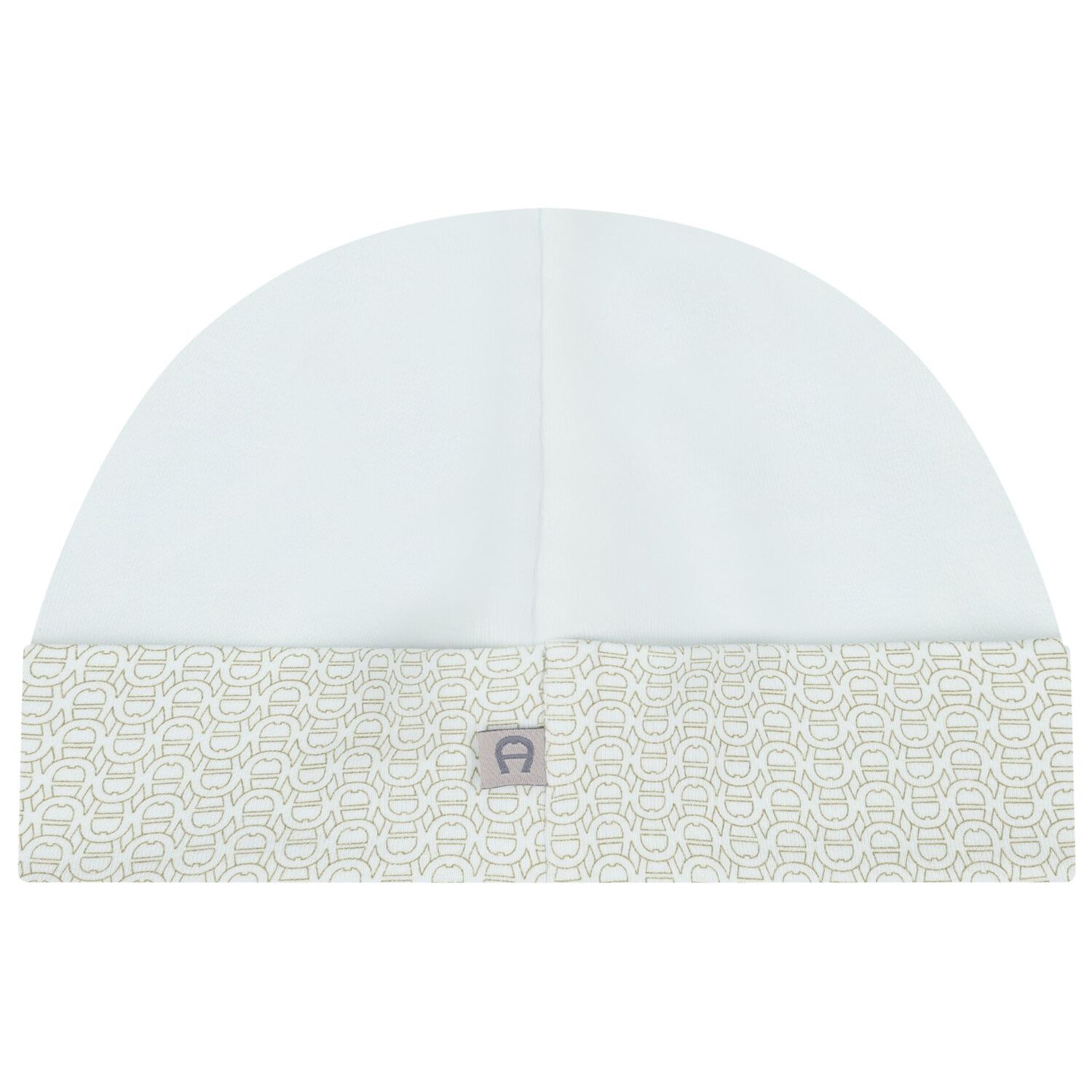 Baby Boys Blue & Gold Logo Baby Hat, 2, hi-res