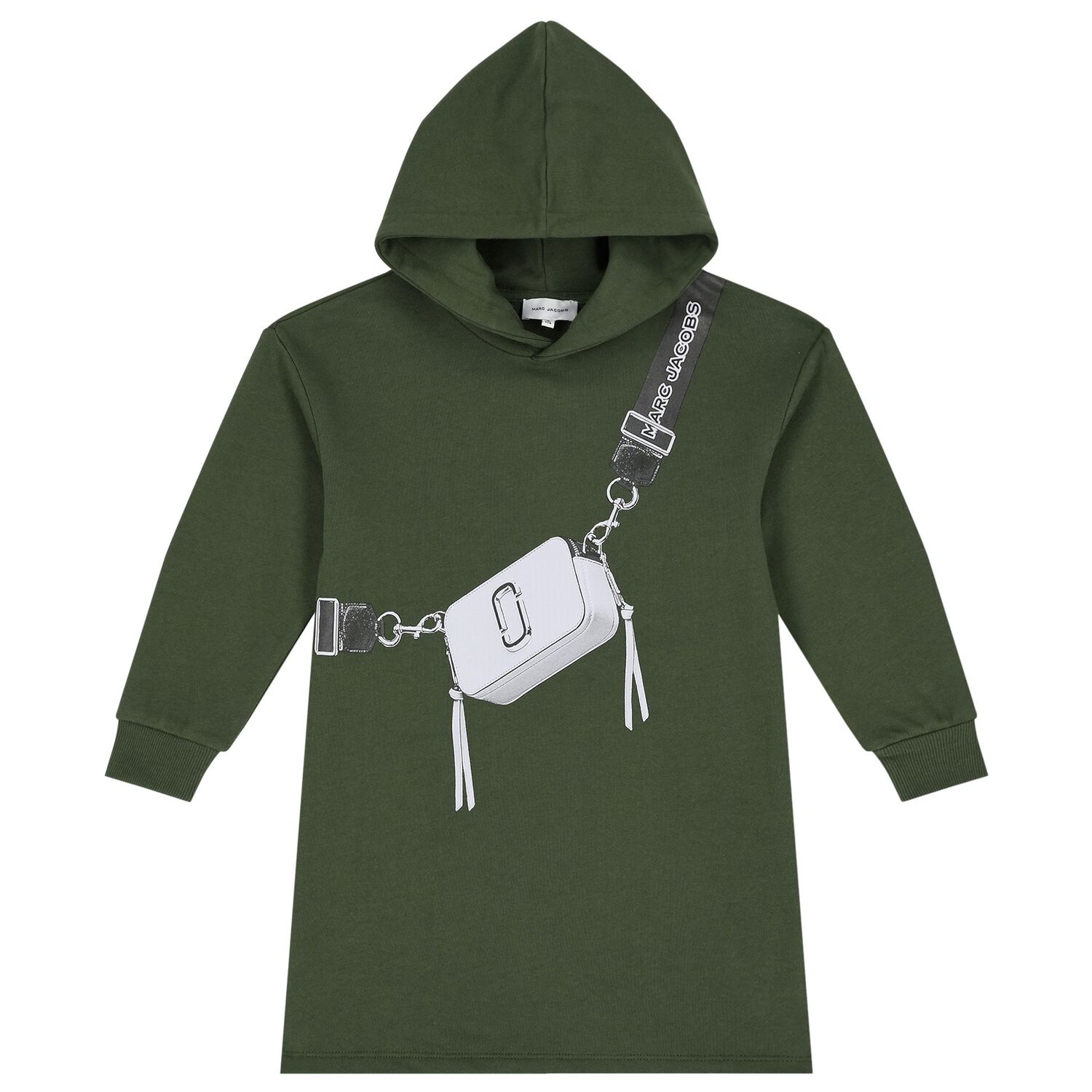 Girls Green Bag Hooded Dress, 1, hi-res image number null