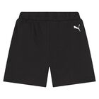 Younger Boys White & Black Logo Short Set, 1, hi-res