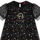 Girls Black Sequin Tulle Dress, 1, hi-res