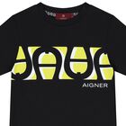 Boys Black Logo T-Shirt, 2, hi-res