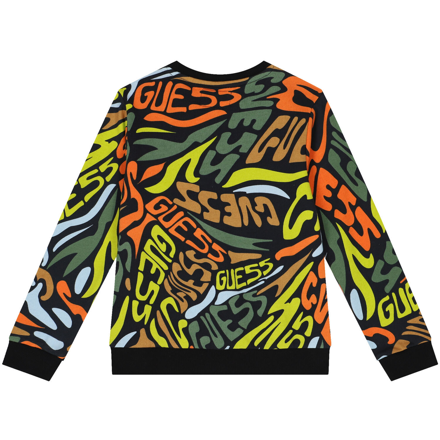 Boys Black Logo Sweatshirt, 1, hi-res image number null