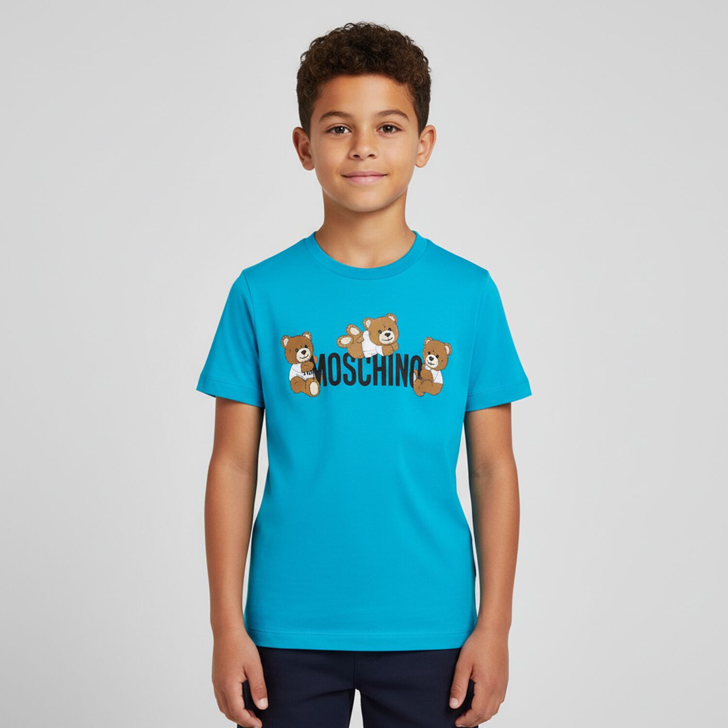 Blue Teddy Bear Logo T-Shirt, 3, hi-res image number null