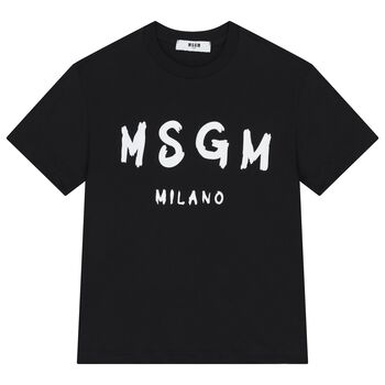 تي شيرت بشعار أسود