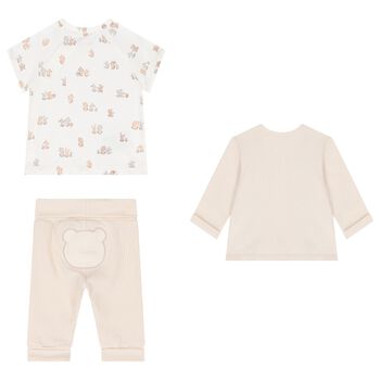Baby Ivory & Beige Tracksuit Set, 1 Baby Ivory & Beige Tracksuit Set