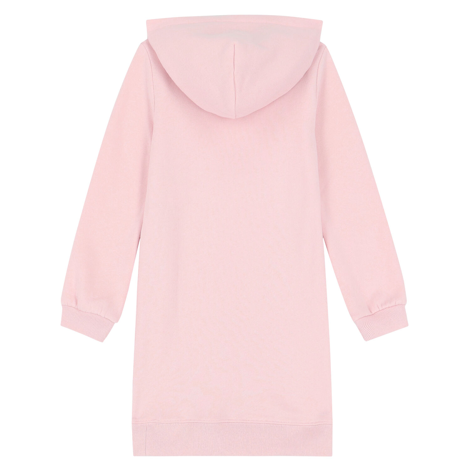 Girls Pink Logo Hooded Dress, 1, hi-res