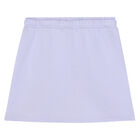 Girls Purple Embroidered Logo Skirt, 2, hi-res