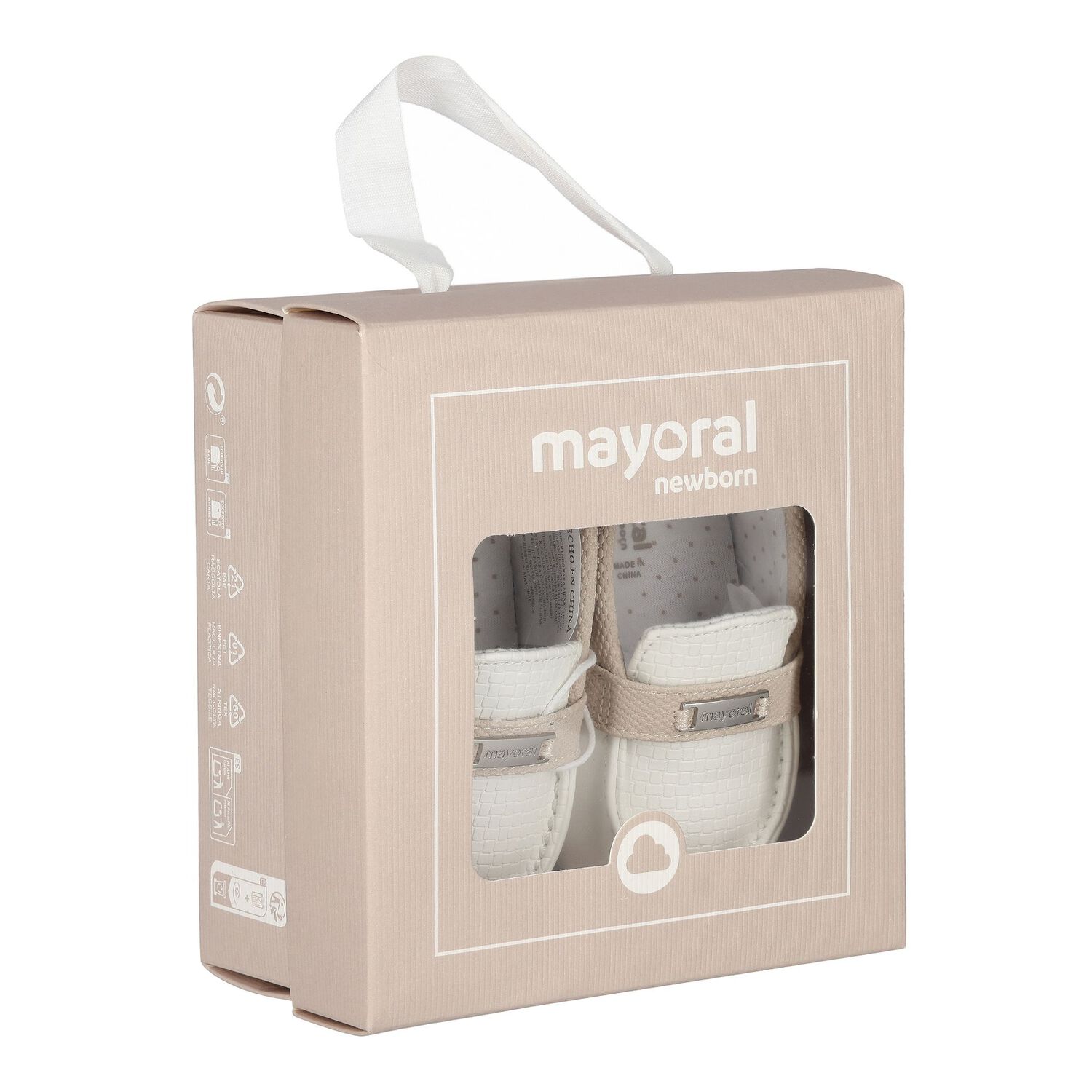 Baby Boys Ivory Pre-Walker Moccasins, 1, hi-res image number null