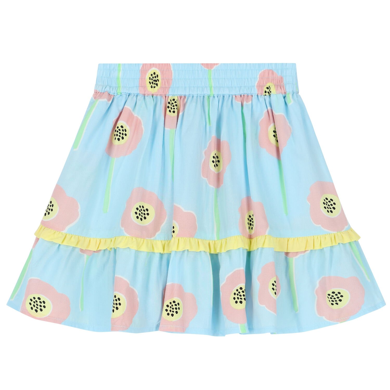 تنورة بطبعة الزهور باللون الأزرق, 1, hi-res