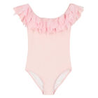 Girls Pink Petal Swimsuit, 1, hi-res