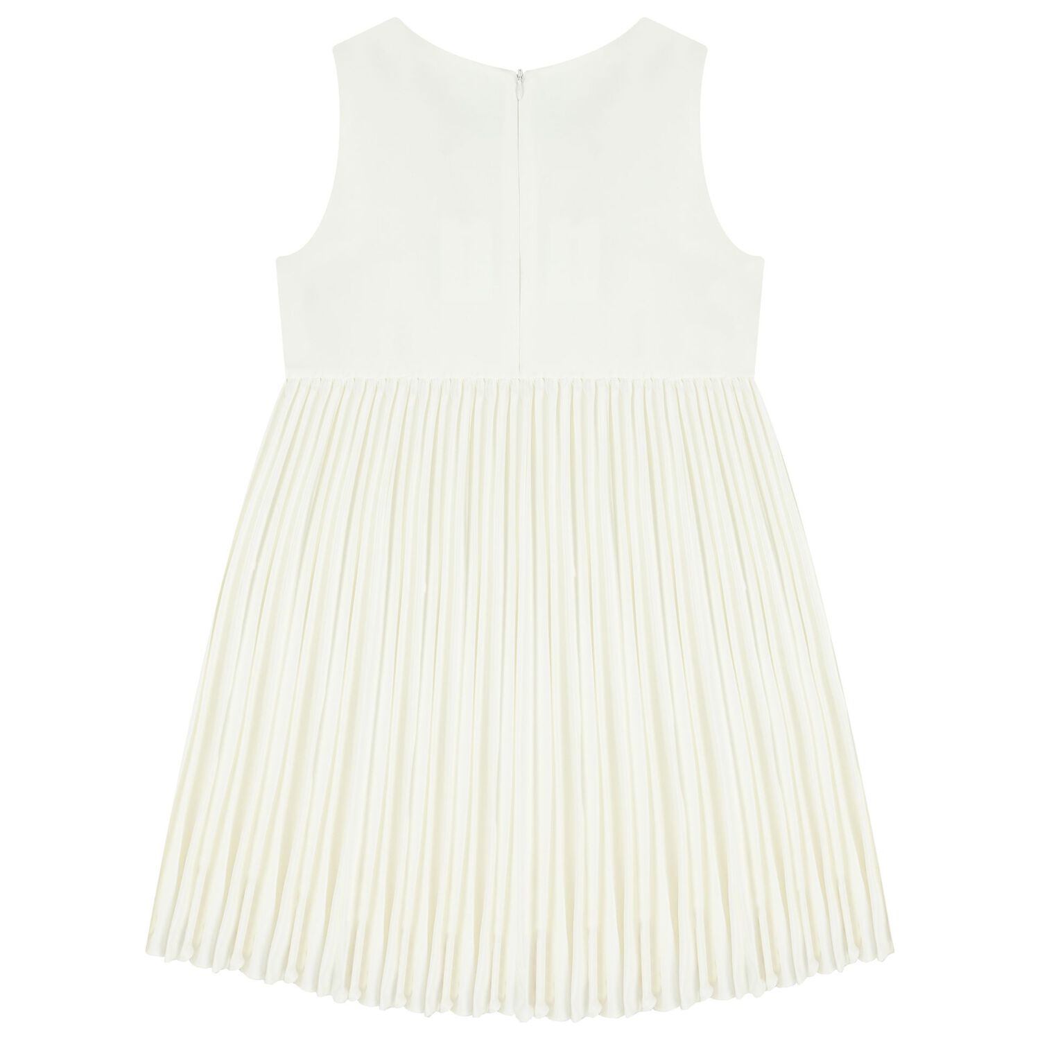 Girls Ivory Bow Dress, 1, hi-res