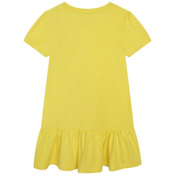 Girls Yellow Logo Dress