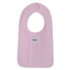 طقم هدايا ملابس أطفال وردية اللون بشعار العلامة التجارية للبنات, 1, hi-res