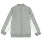Boys Grey & White Zip Up Top, 1, hi-res