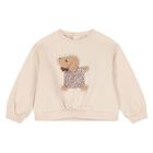 Younger Girls Beige Dog Tracksuit, 2, hi-res
