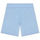 Boys Pale Blue Logo Shorts, 4, hi-res