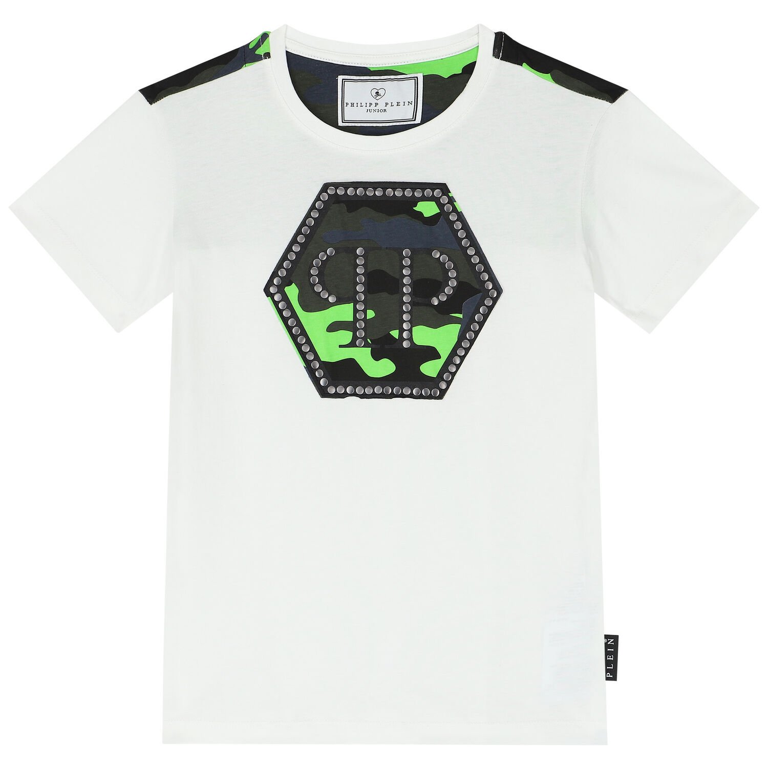 Boys White Logo T-Shirt, 1, hi-res