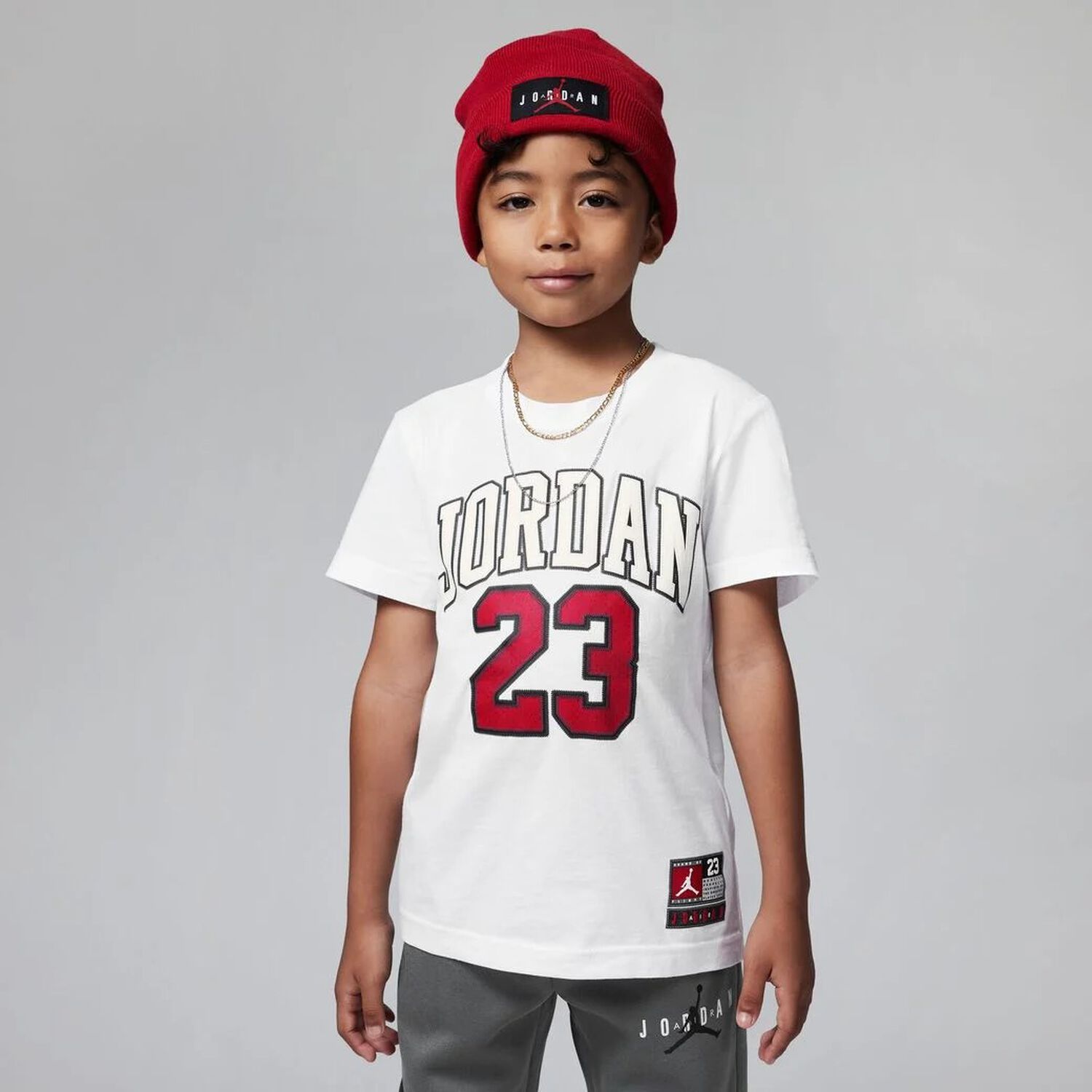 Boys White Jordan T-Shirt, 1, hi-res image number null