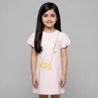Girls Pink Bag Logo Dress, 3, hi-res