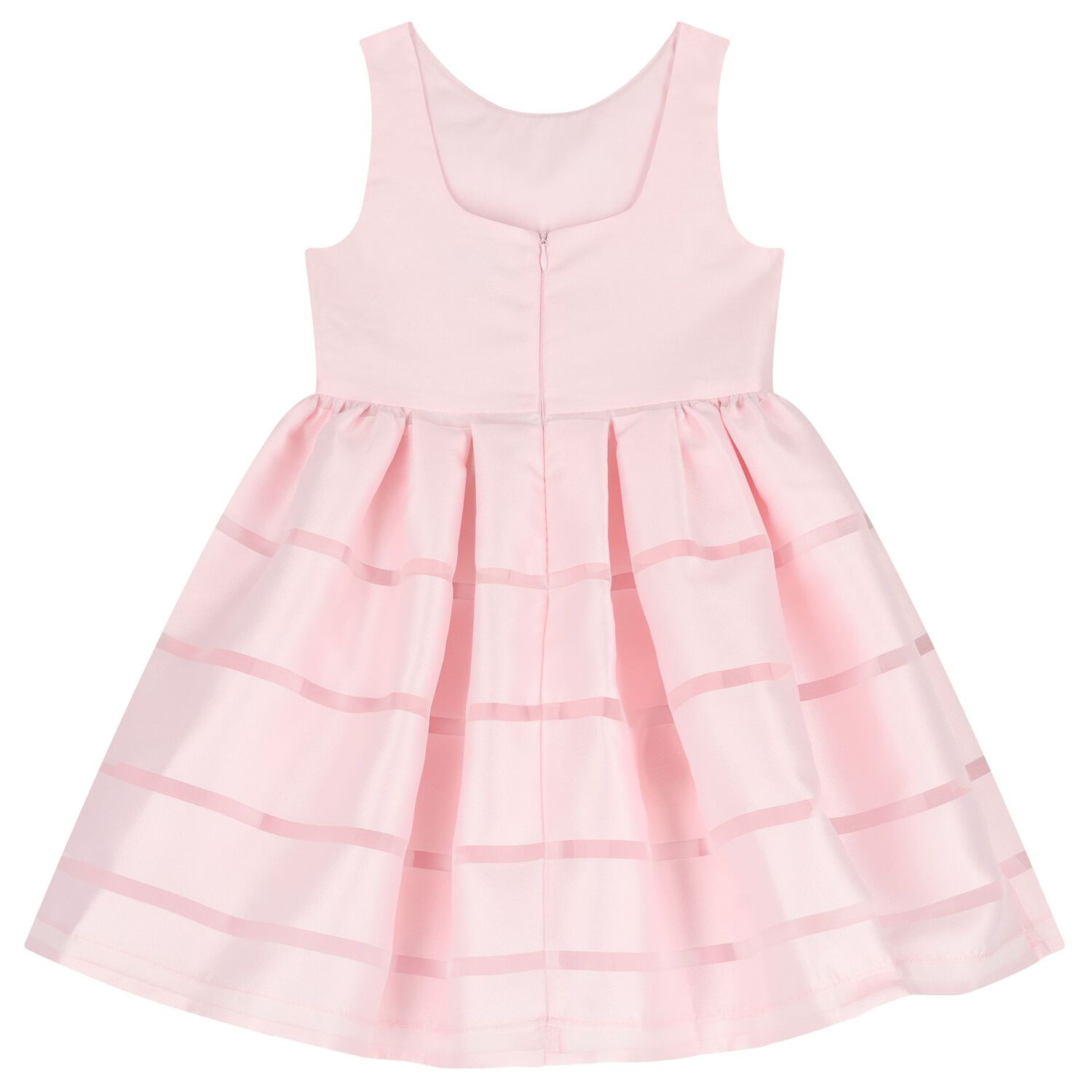 Girls Pink Satin Twill Dress Set, 1, hi-res image number null
