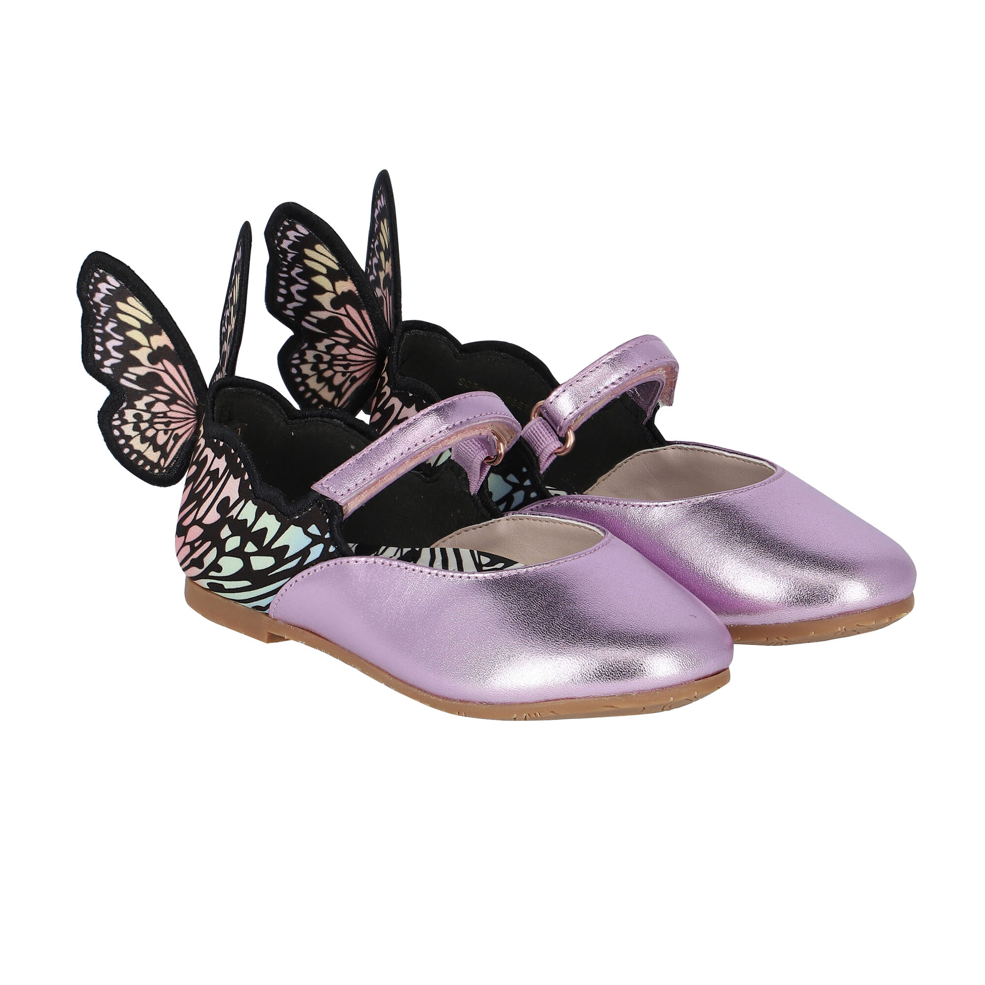 Sophia Webster Mini Younger Girls Metallic Purple Ballerina Shoes