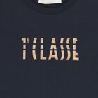 تيشيرت للأولاد باللون الأزرق الداكن بشعار, 1, hi-res