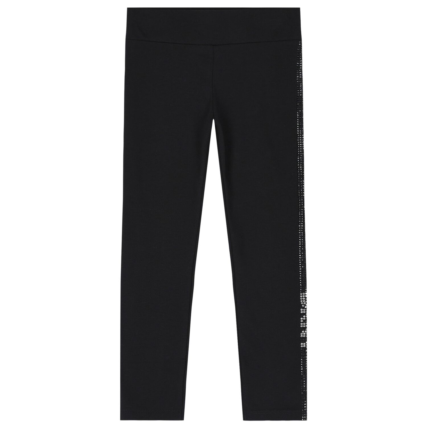 Girls Black Logo Leggings, 1, hi-res image number null