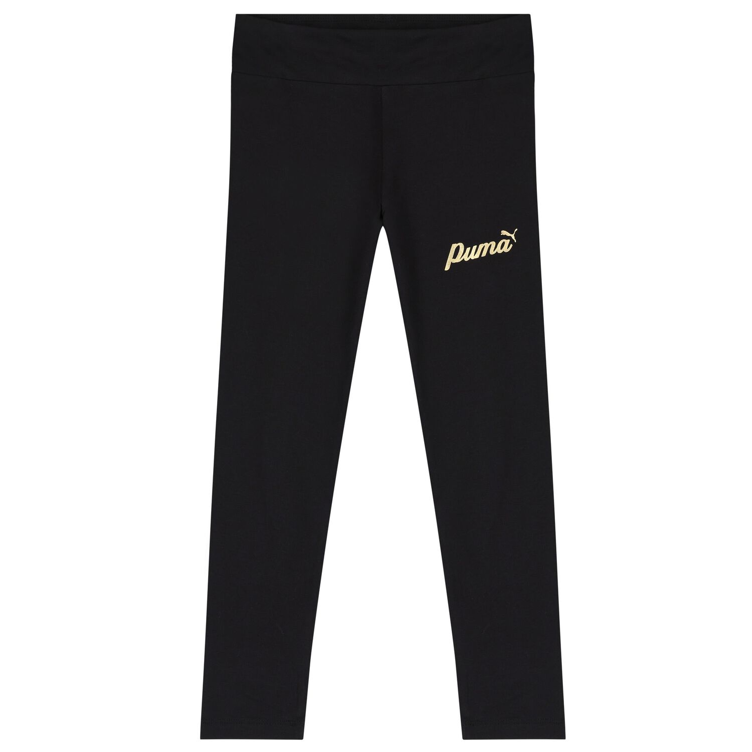 Girls Black Logo Leggings, 1, hi-res image number null