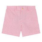 طقم شورت مخطط باللون الأبيض والوردي للأولاد , 1, hi-res