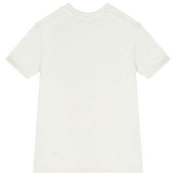 Girls Mini Me Ivory Logo Dress