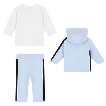 Baby Boys Blue & White Logo Tracksuit