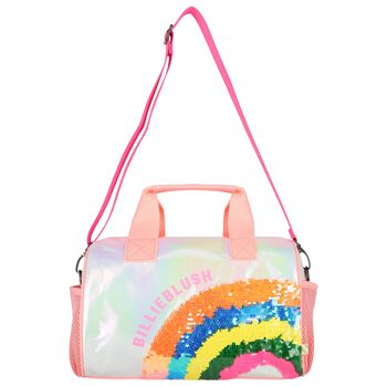 Girls Pink Iridescent Logo Bag