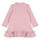 Baby Girls Pink Ruffled Polo Dress Set, 1, hi-res