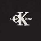 تيشيرت بنات بالشعار باللون الأسود, 1, hi-res