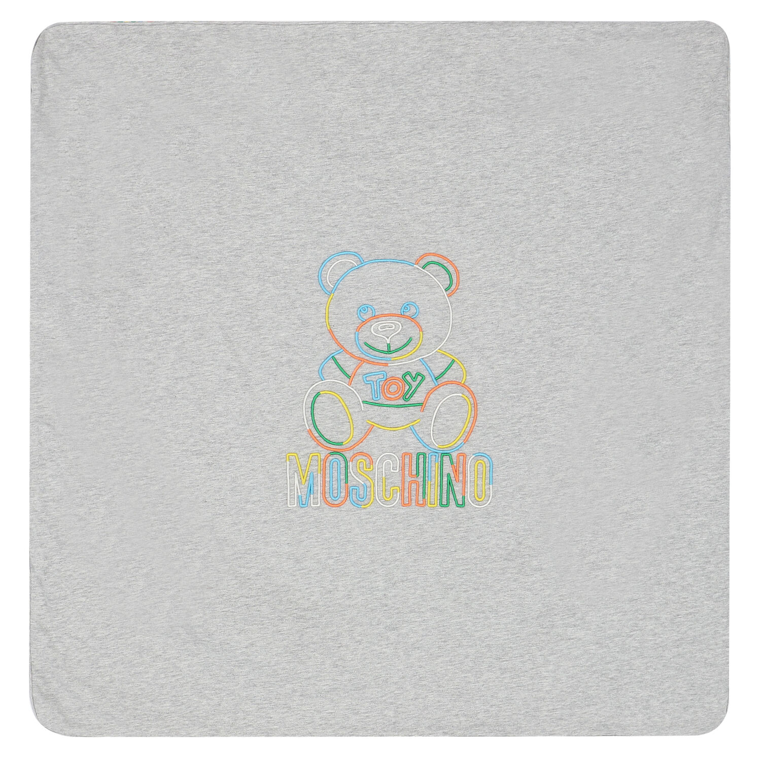 Grey Teddy Logo Baby Blanket, 2, hi-res