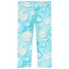 Girls White & Blue Logo Bag Leggings Set, 1, hi-res