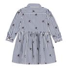 Baby Girls White & Blue Polo Bear Striped Dress Set, 1, hi-res