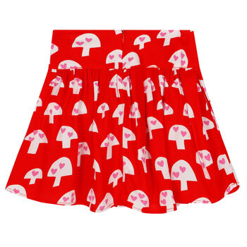 Girls Red Mushroom Skirt