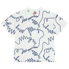 White & Blue Logo T-Shirt, 1, hi-res