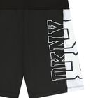 Boys Black & White Logo Shorts, 1, hi-res