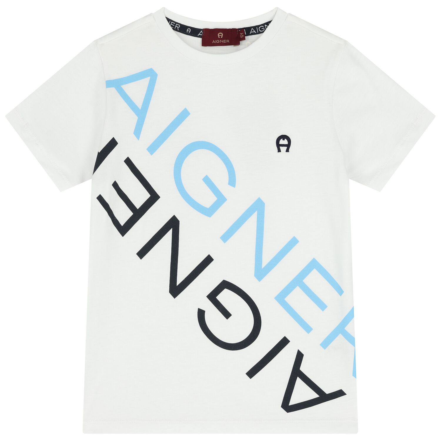 Boys White Logo T-Shirt, 1, hi-res