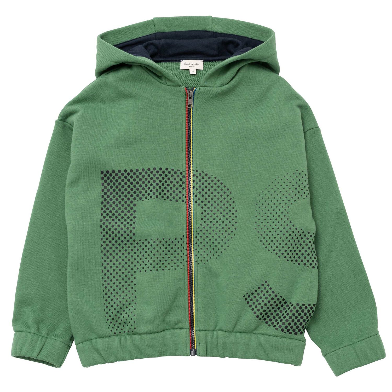 Boys Green Logo Zip Up Top, 1, hi-res image number null