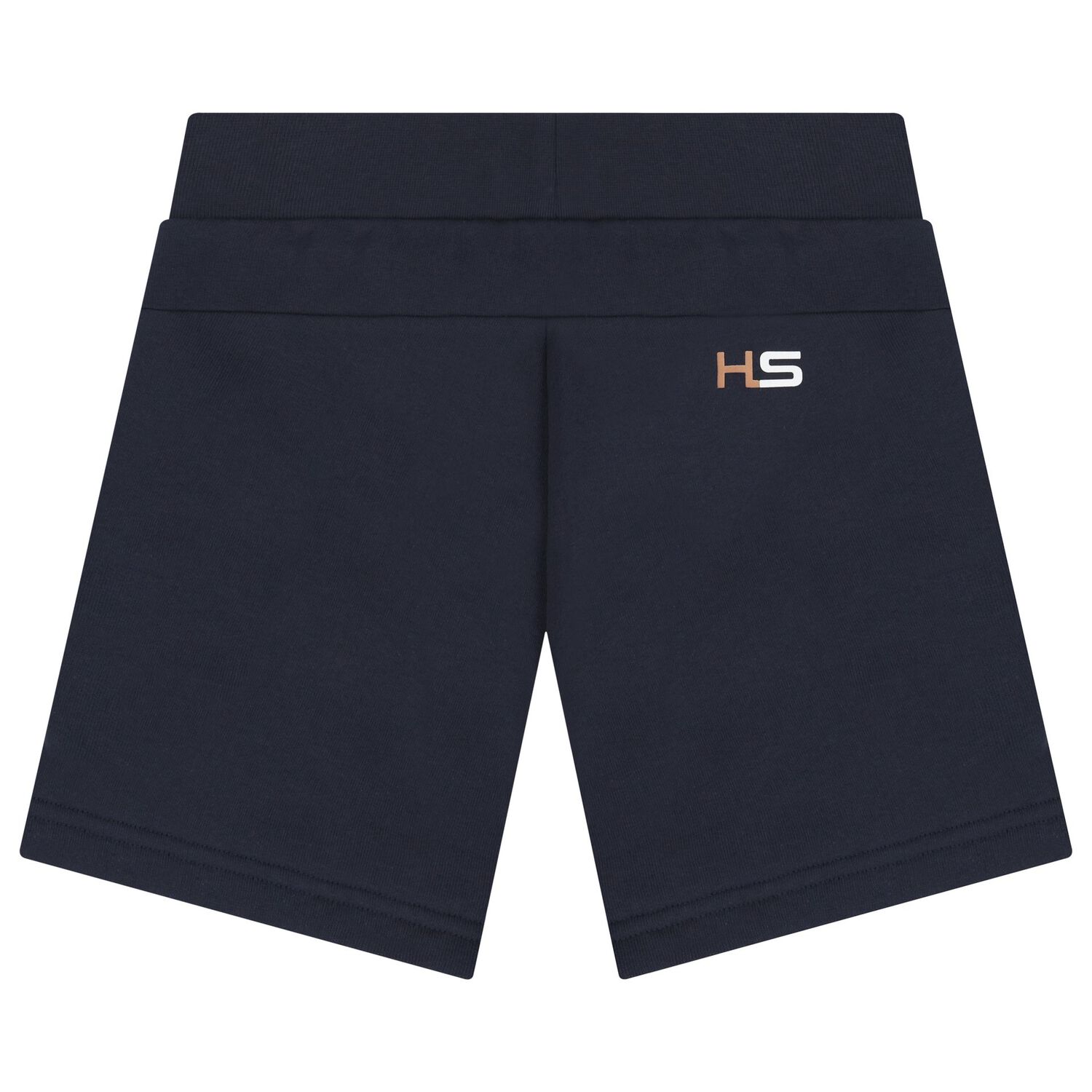 Boys Navy Blue Logo Shorts, 1, hi-res