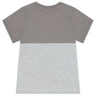 Boys Grey Shark T-Shirt, 1, hi-res