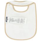 طقم هدايا ملابس أطفال بيج اللون مزين بشعار دب تيدي, 2, hi-res